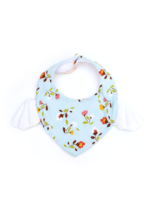 Mint Flowers Angel Bib