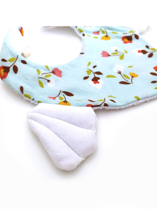 Mint Flowers Angel Bib wing