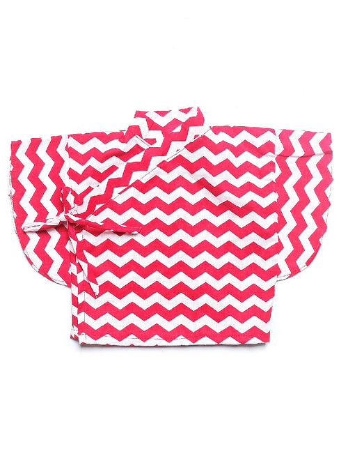 Red Zigzag Kimono