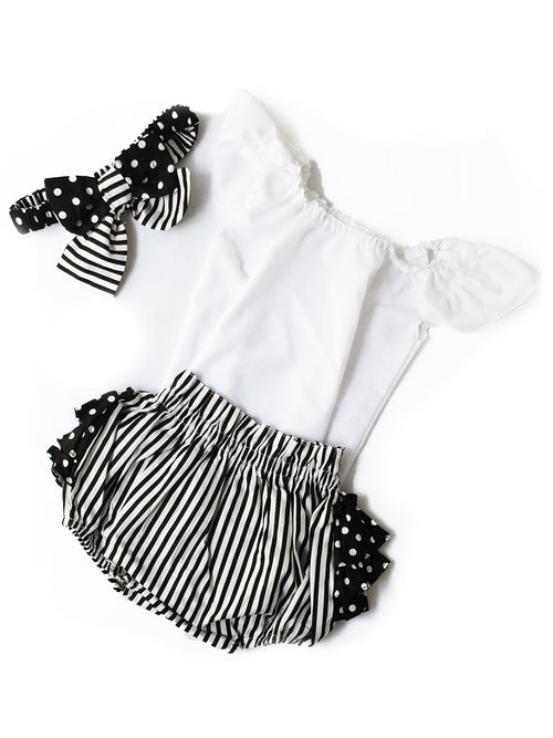 Estrelle Set: Headband + Top + Shorts