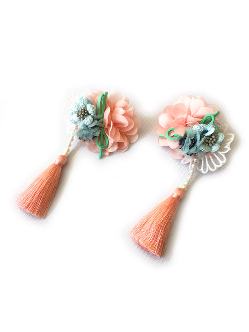 Set of 2 Ling Ling Hair Clips in Pink