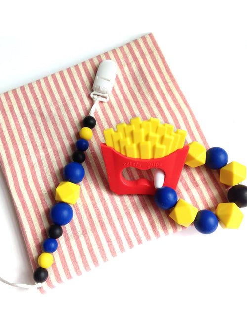 French Fries Teether Set by Cuddles and Chews