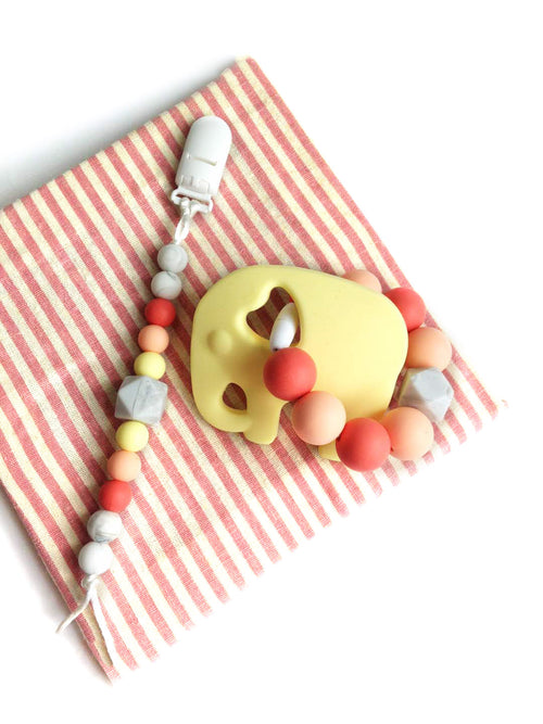 Yellow Elephant Teether Set by Cuddles and Chews