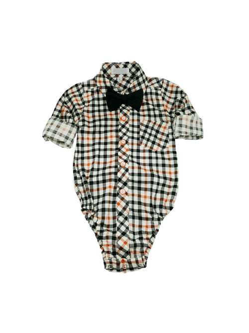 Brown Black Checks Boys Jumper