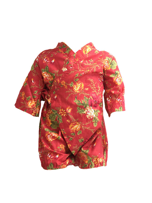 Red Kimono Romper