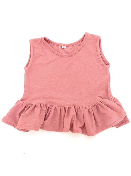 Basic Peplum Top in Pink