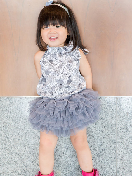 Swan Tutu Skirt in Grey