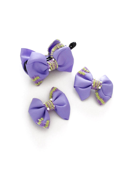 Sprinkle Bow Mother Daughter Clip Set