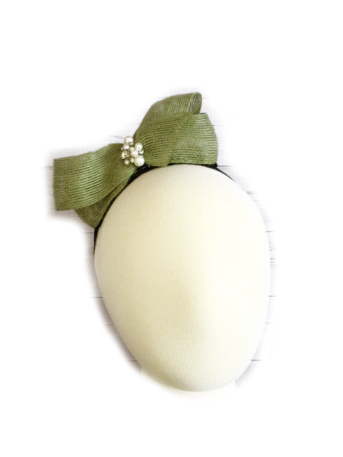 Standing Bow (Avocado with Pearl)